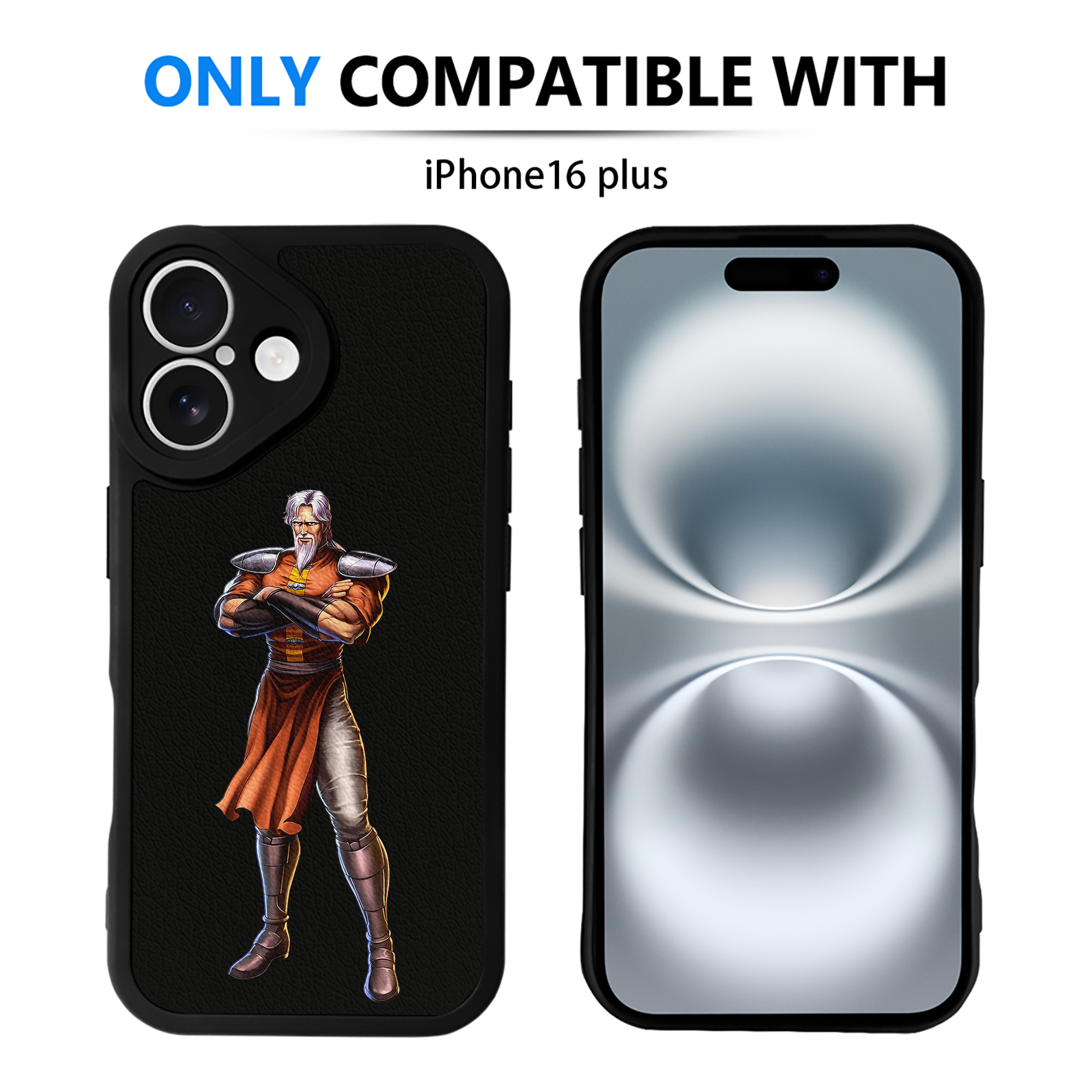 （画像用） 北斗の拳 Fist of the North Star 【iPhone 16シリーズ対応】シリコンスマホケース（レザー調） 材質：シリコン